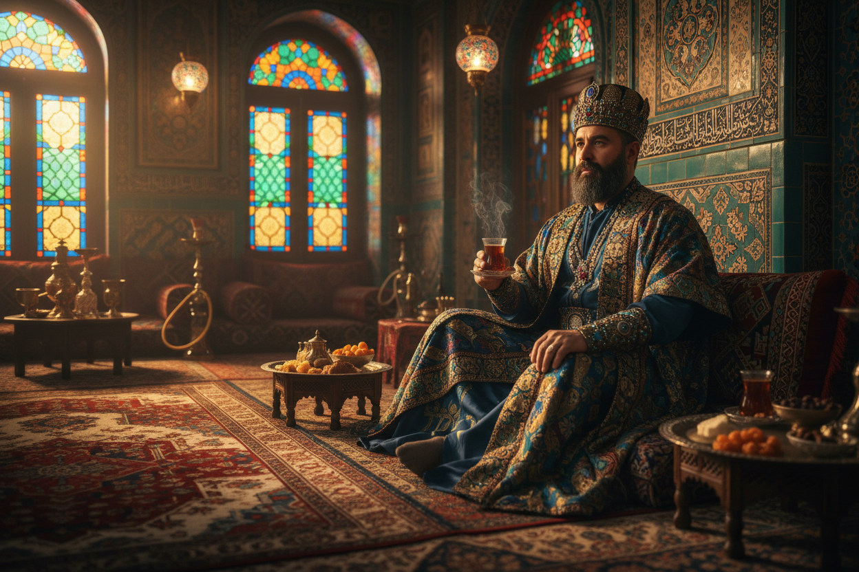 Cyrus the Great in Persian Teahouse