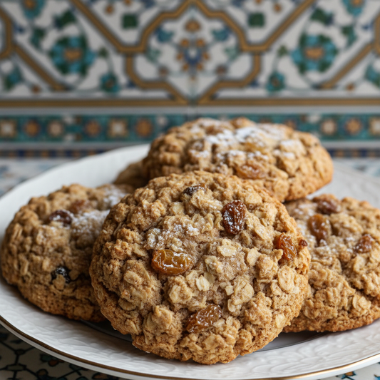 Oatmeal Golden Raisin Gluten-Free cookies close-up