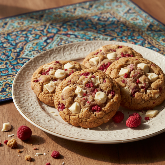 White Chocolate Raspberry cookies